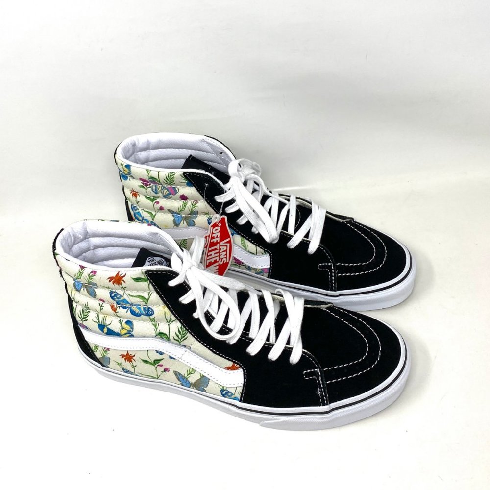 šMEGA SALEšVANS SK8-HI Men Butterfly Floral Black White Canvas VN0A5HXVUC0 - Picture 5 of 10
